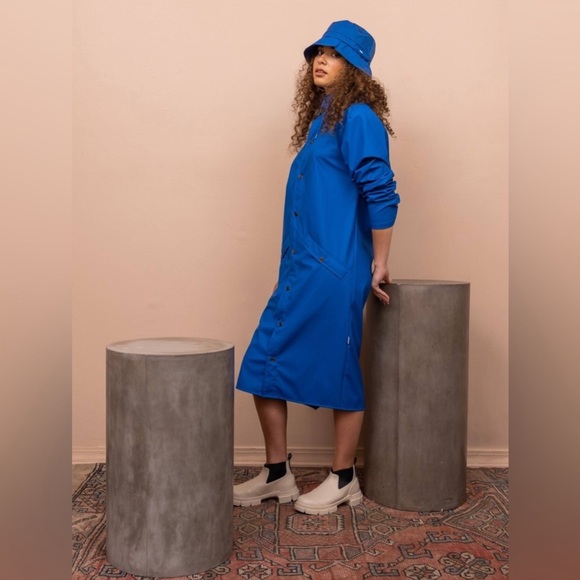 NWT Rains Longer Jacket in Waves Size Medium - Picture 4 of 15